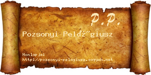 Pozsonyi Pelágiusz névjegykártya